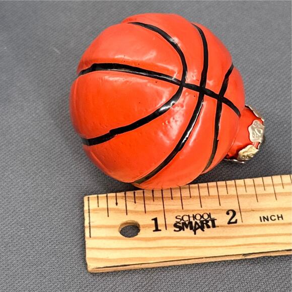 VTG Glass Basketball Christmas Ornaments Set 7 Sporty Athlete Team Player Y2K - Picture 16 of 16